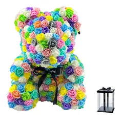 ATURE - Flores De La Inmortalidad Rose Bear Regalo Creativos