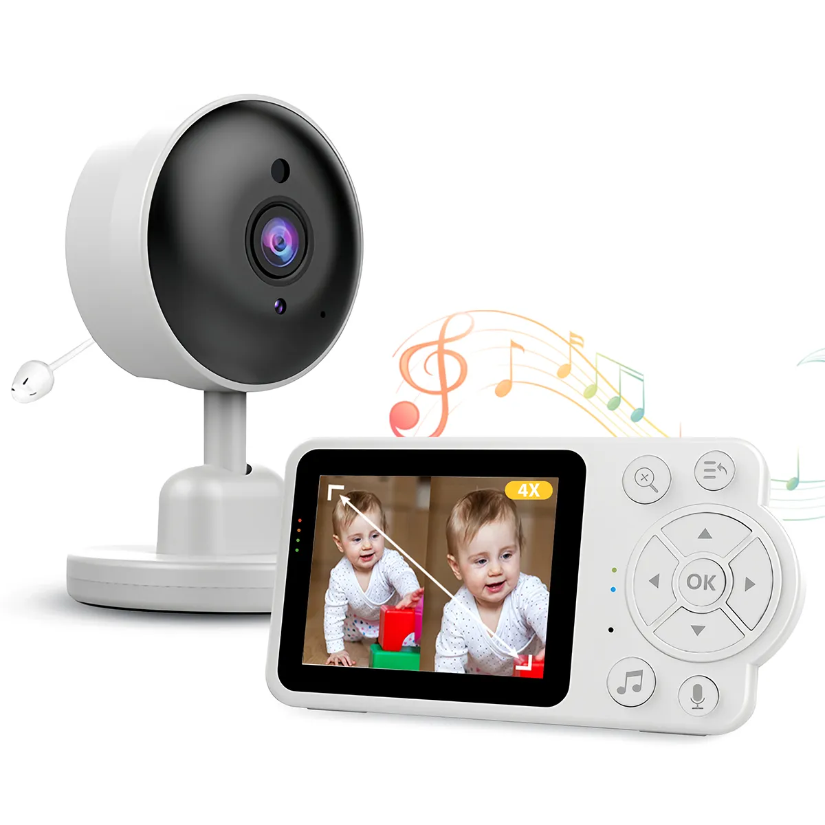 Video Monitor Baby Bebé Visión Nocturna Micrófono, marca EDWINAYY - Foto 2