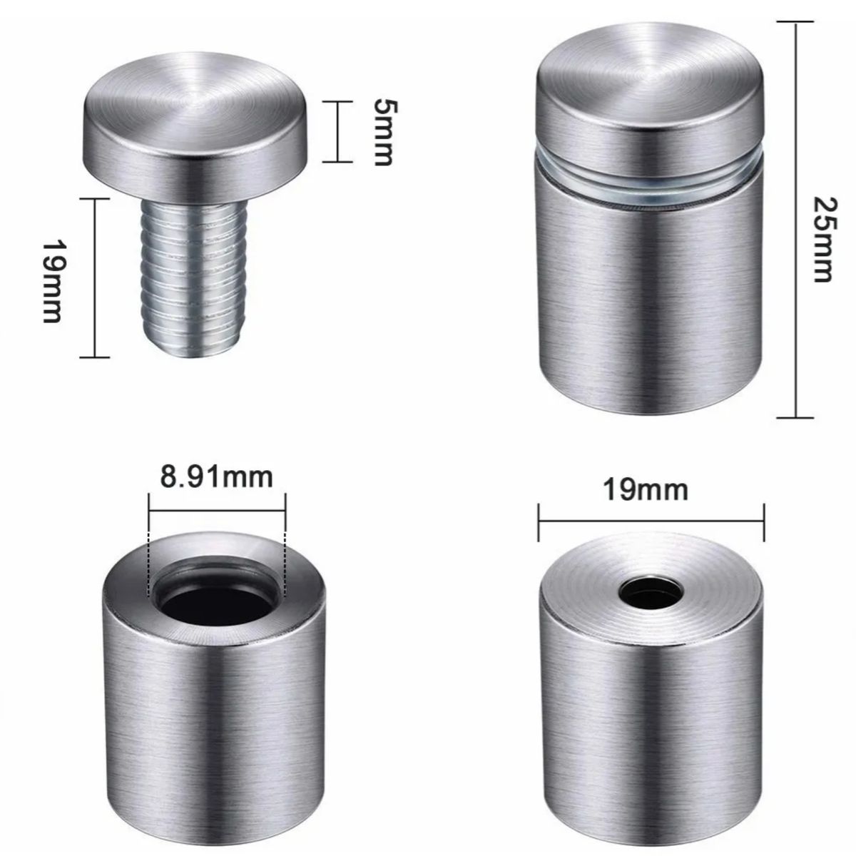10pcs Tornillos De Publicidad Decorativo Fijo 19x25mm, marca KINDA NICE - Foto 2