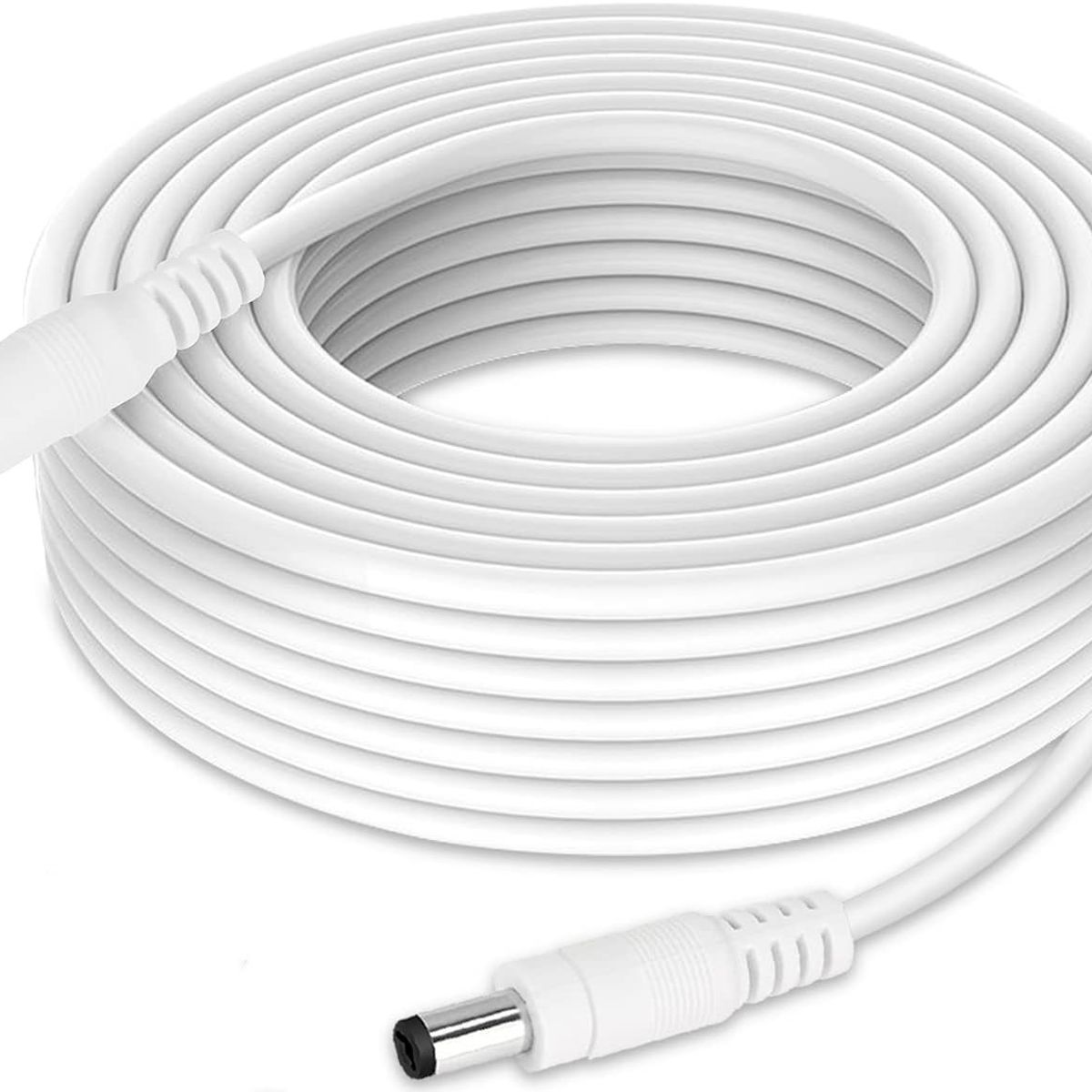 KUANGYE - Cable Extensión 20 Metros Para Cámara Cctv Dc 5,5mm X 2,1mm