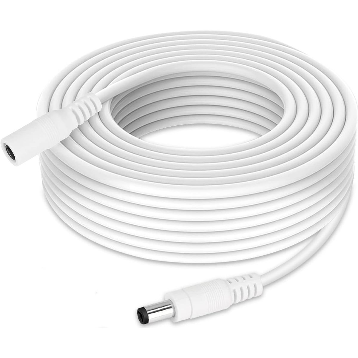 KUANGYE - Cable Extensión 20 Metros Para Cámara Cctv Dc 5,5mm X 2,1mm