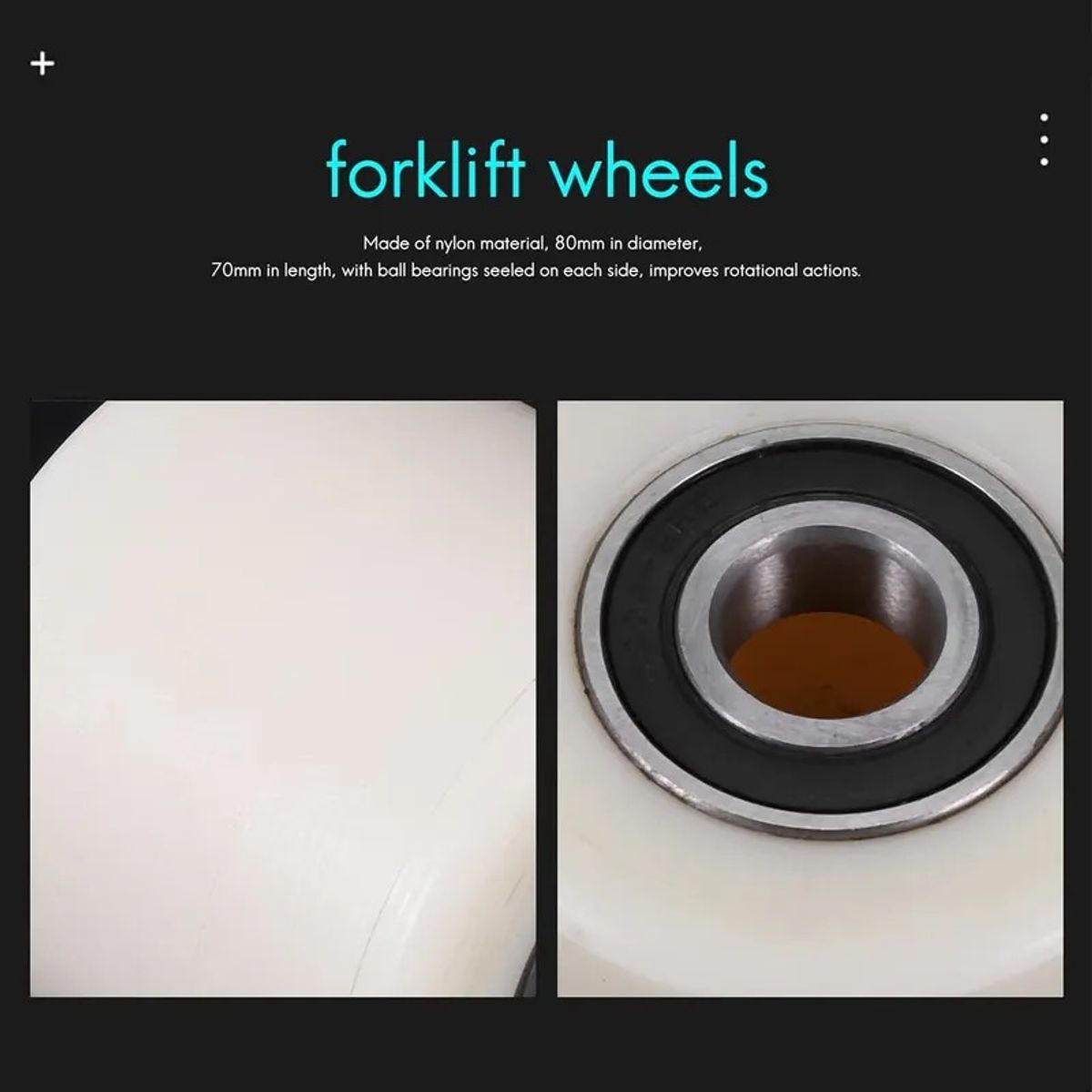 GENERICO - 1 Rodillos De Transpaleta Diámetro 78 mm, Ancho 70 mm