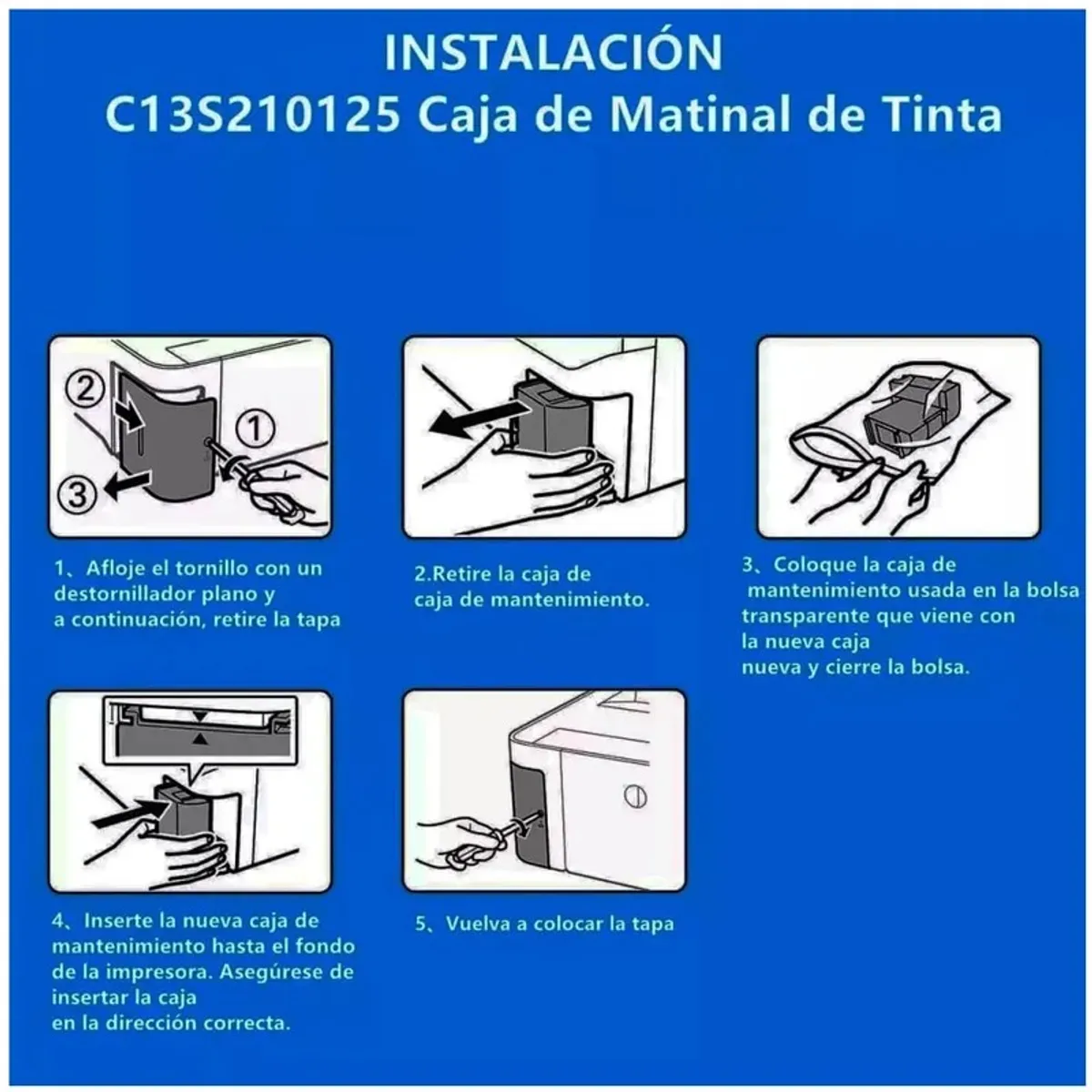 Tanque Caja Mantenimiento T04d1 Para Epson L6161 L6171 L6191 L4260, marca GENERICO - Foto 2