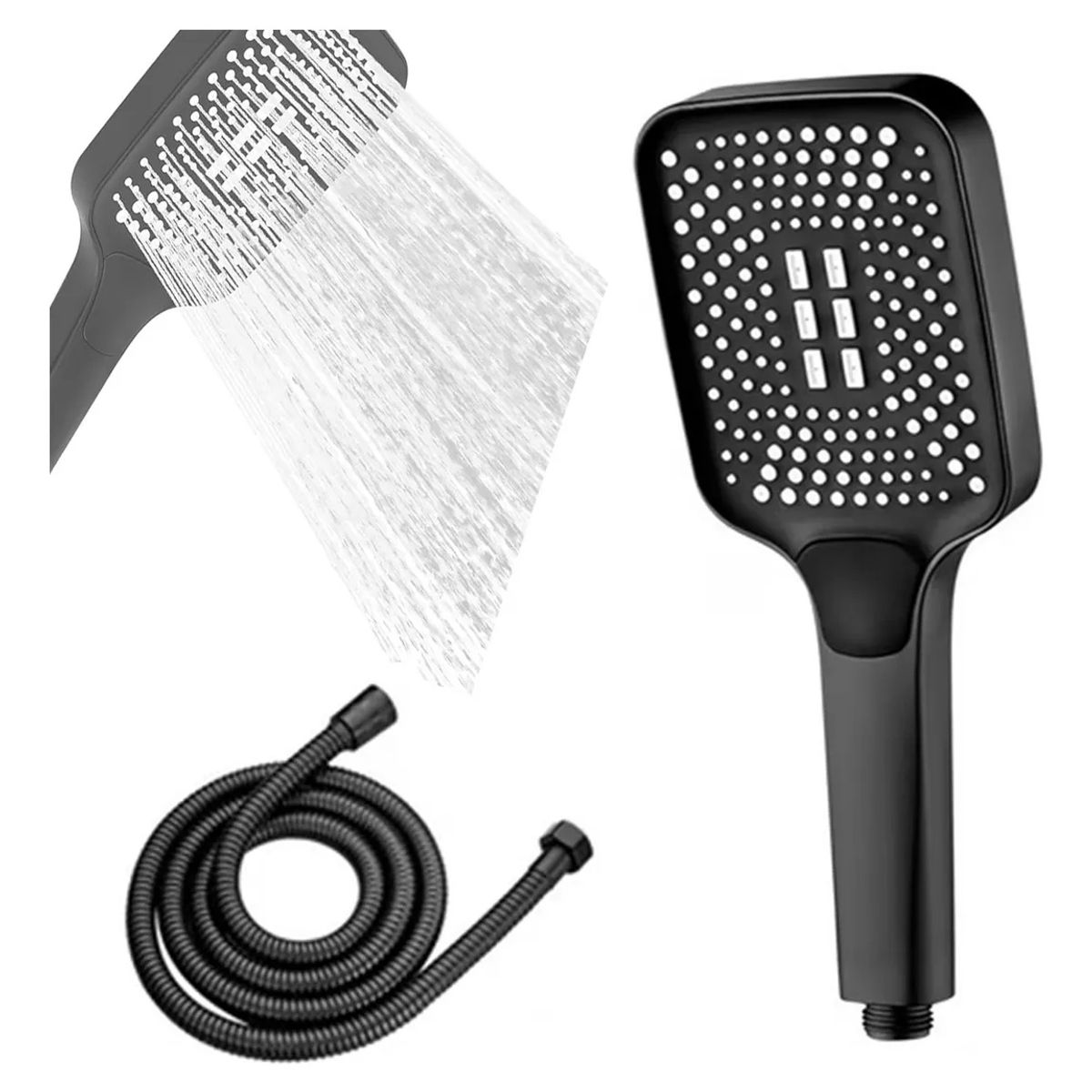 KUANGYE - Kit Regadera Tipo Telefono Ajustable 3 Modos Antisarro Ducha