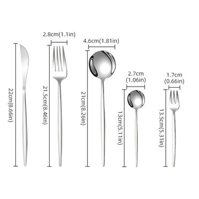 Imagen 2 del producto Cubiertos De Acero Inoxidable Juego De 30 Plata