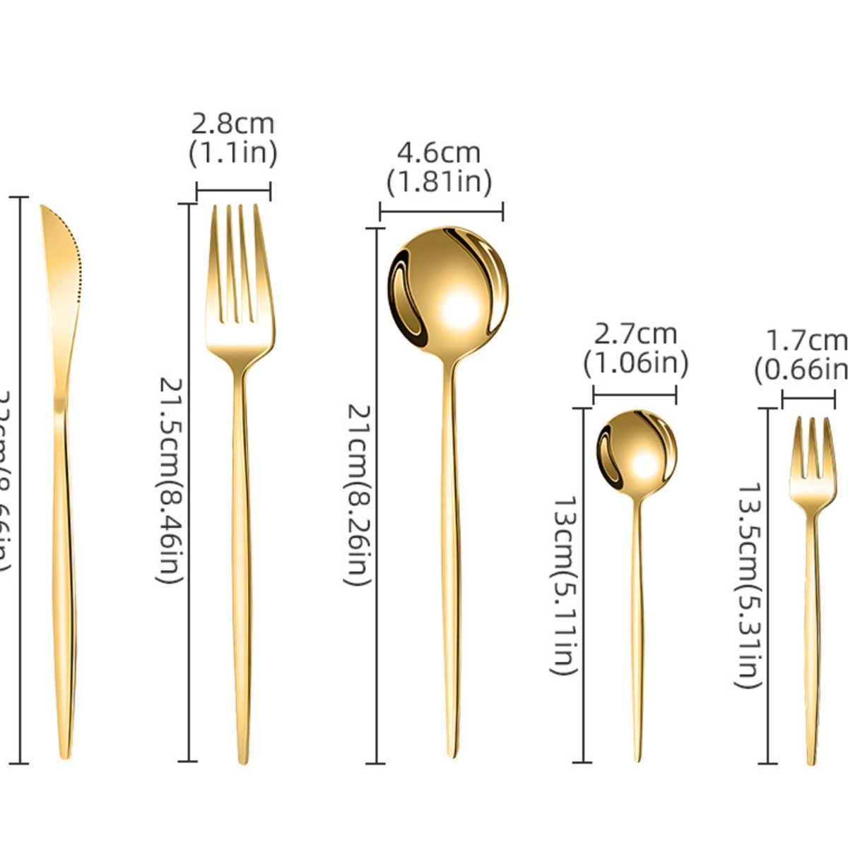 KINDA NICE - Juego De 30 Cubiertos De Acero Inoxidable