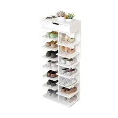 ANYHOGAR - Zapatero Organizador Con Gaveta 14 Pares 7 Niveles