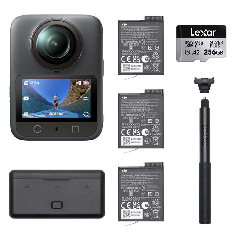 DJI - Cámara deportiva Osmo 360 Adventure combo+256GB
