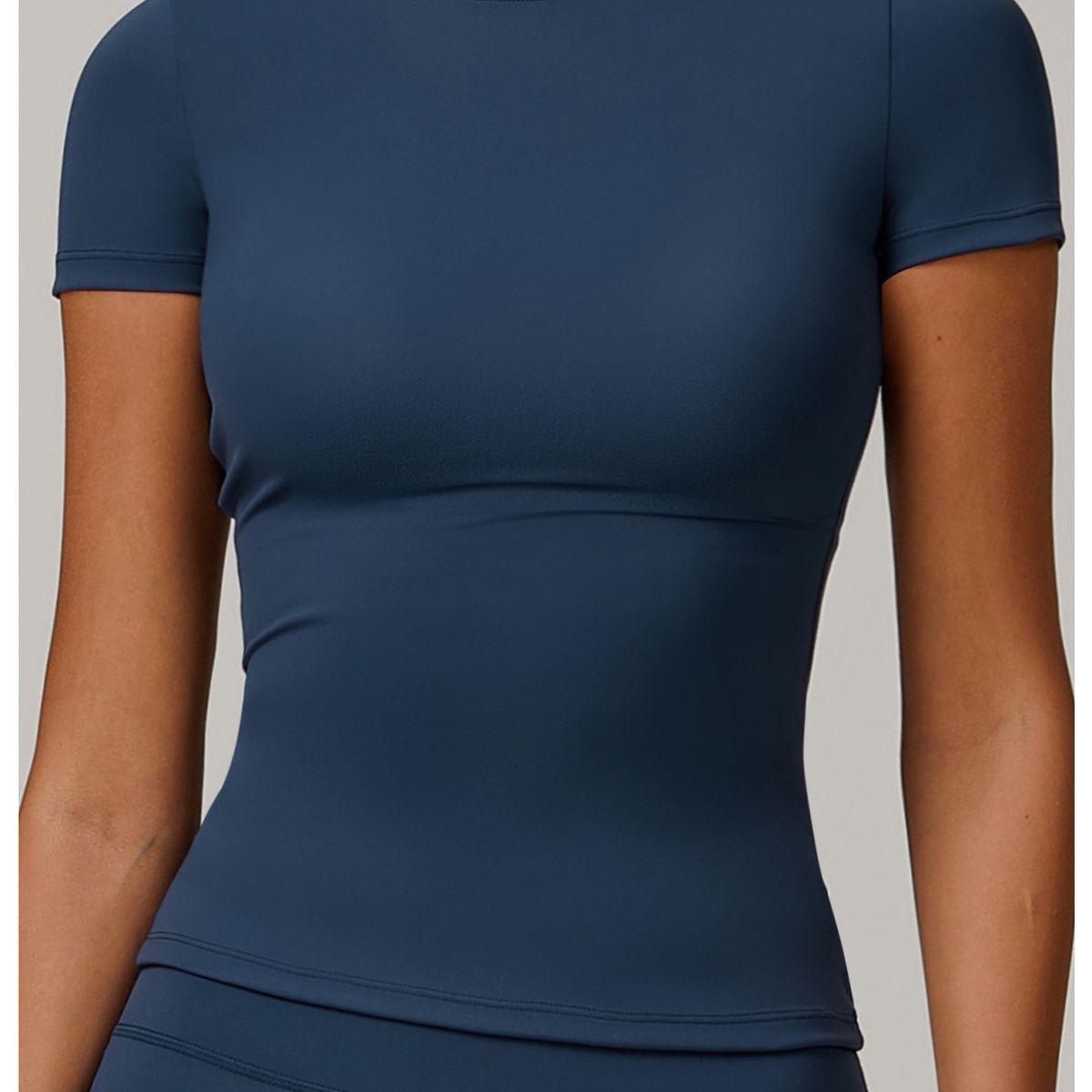 TIOZONEY - Camiseta deportiva de manga corta para mujer-Azul