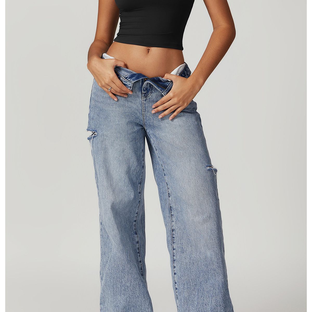 TIOZONEY - Camiseta deportiva de manga corta para mujer-Negro