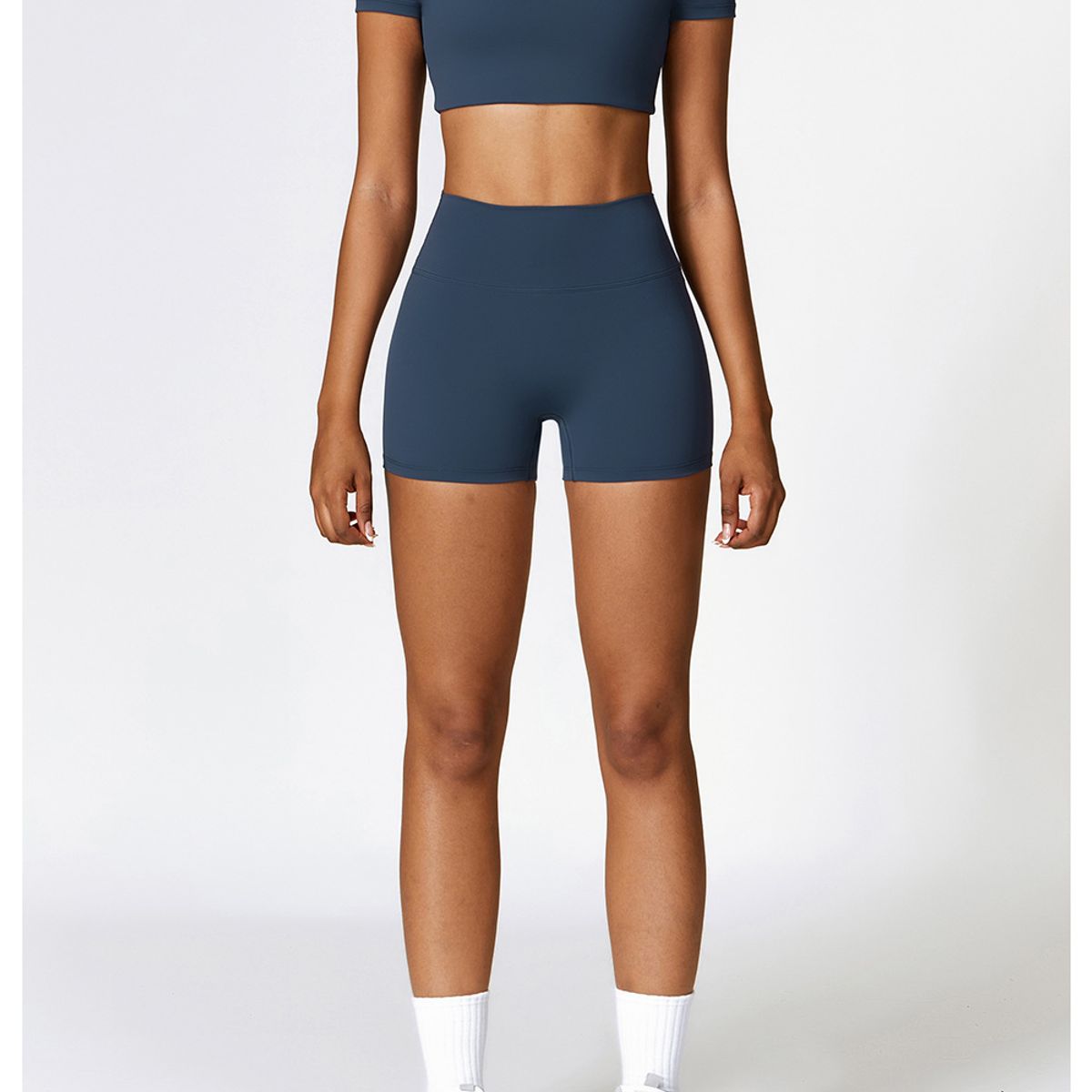 TIOZONEY - Camiseta deportiva de manga corta para mujer-Azul