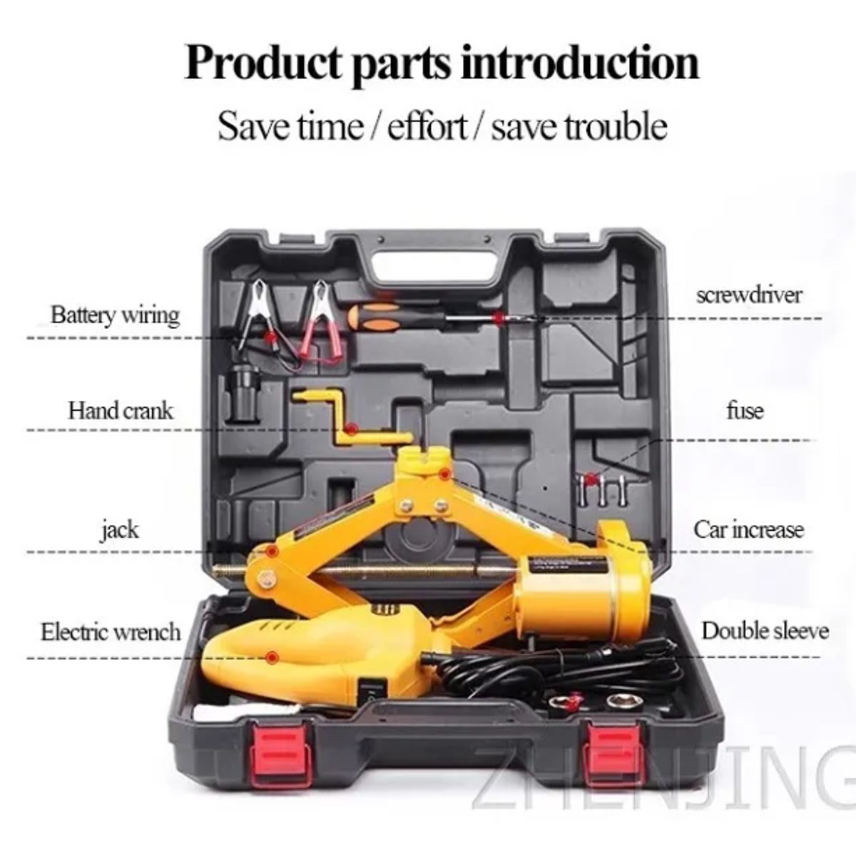 GENERICO - Gata Hidraulica Caiman De 2 Toneladas Con Maleta Para Autos