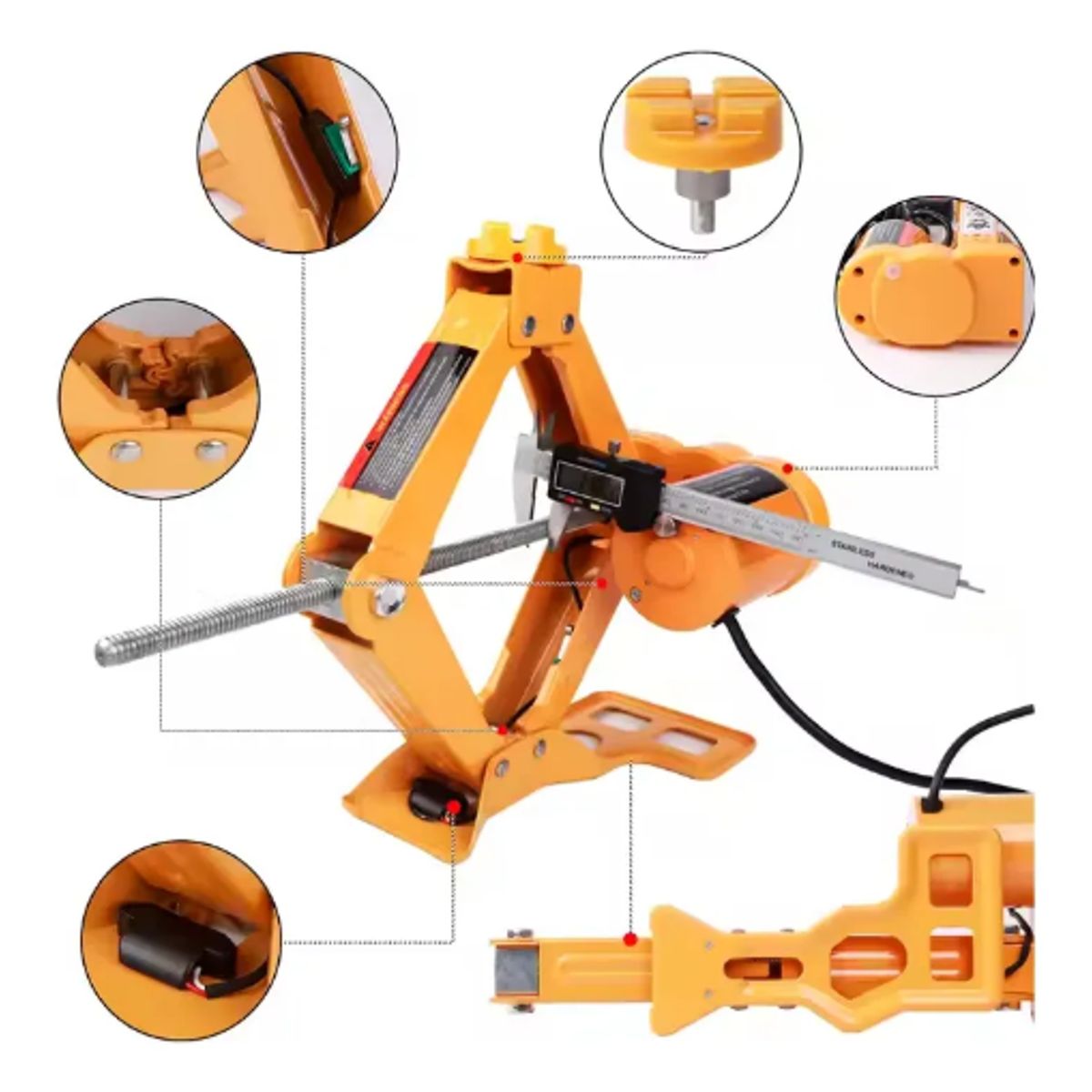 GENERICO - Kit De Gata Hidráulica Herramienta Delevación Eléctrica 12v