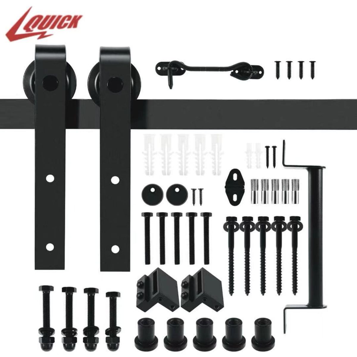 QUICK - Quick Kit Correderas 2mt Para Colgar 1 Puerta Estilo Granero