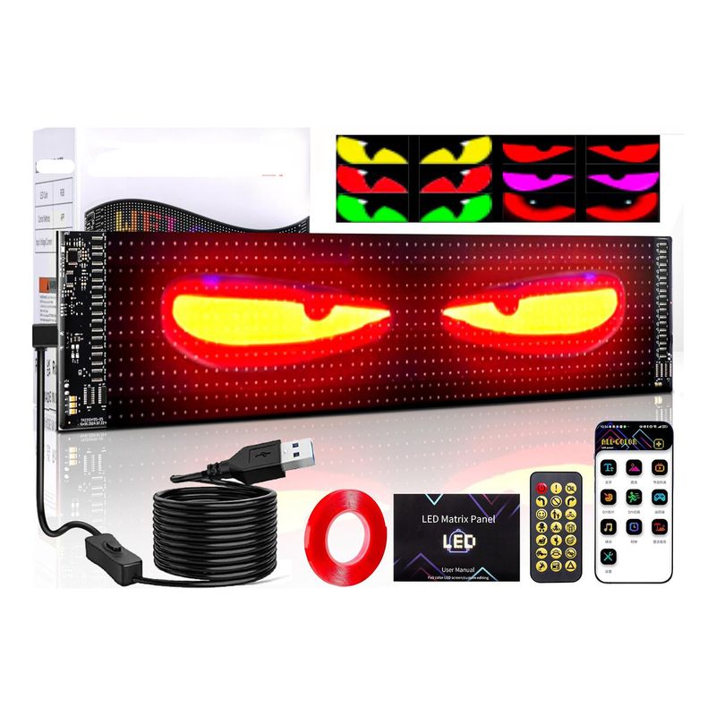 U BUY - Pantalla Led Rgb Ojo Del Diablo Para Cochescamiones 12x60cm