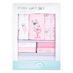 BAMBINO - Pack 12 Piezas Mantas Toallas Mudador Bebe - Rosa