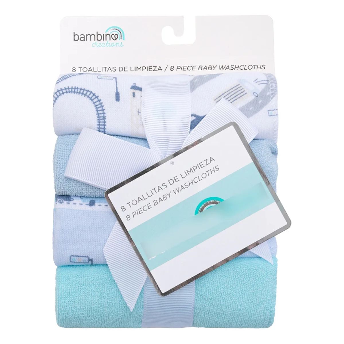 BAMBINO - Toallitas De Algodón Bambino Para Bebé Pack 8 u -Azul