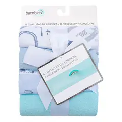 BAMBINO - Toallitas De Algodón Para Bebé Pack 8 u -Azul