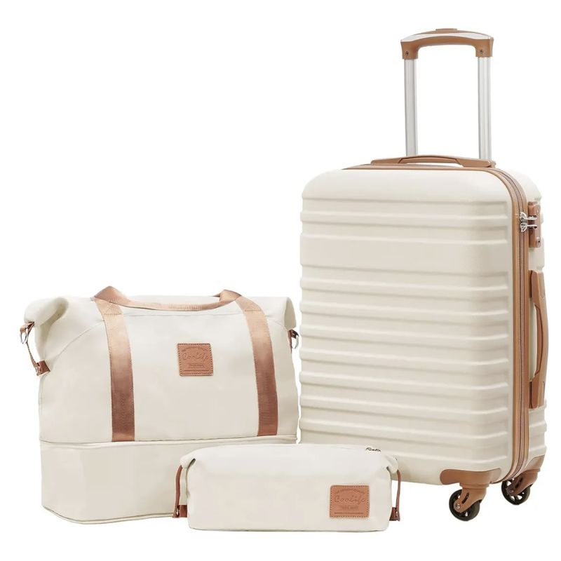 BAYGE - Maleta Cabina 10 Kg Equipaje Chica Viaje Beige Viajes Avión