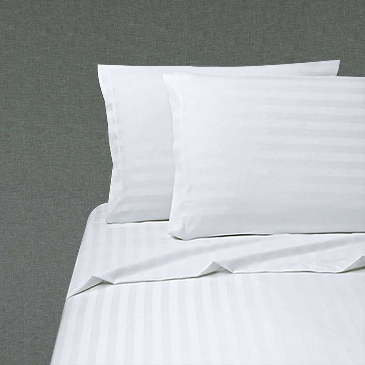 TEXTIL SUPER - SÁBANAS SUPER KING BLANCAS LISTADAS