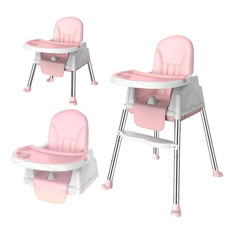 GENERAC - Silla De Comer Asiento Plegable Para Niños 4 En 1 Color Rosa