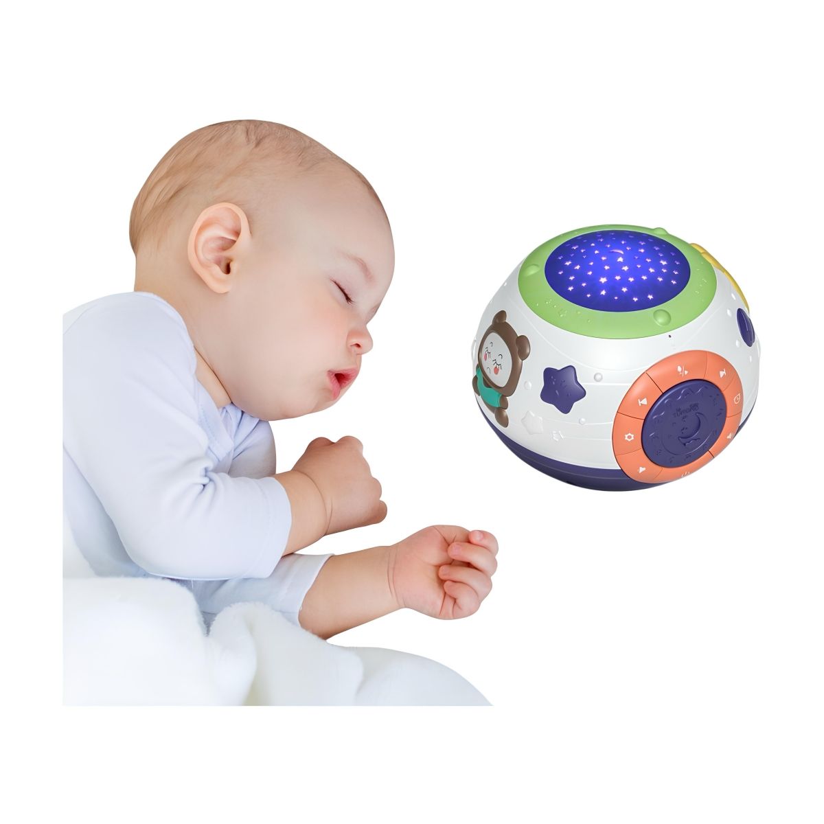 LUBABYCAS - Proyector Inteligente Lámpara Luz Melodía Espanta Cuco TM168