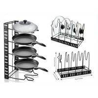 Organizador de Ollas y Sartenes Ajustable Negro