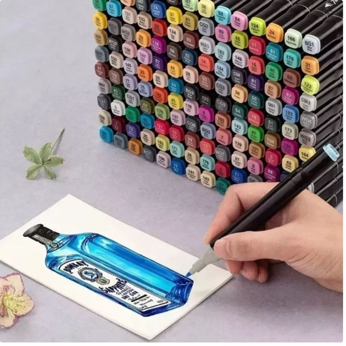 GENERICO - Marcadores Doble Punta 168 Piezas Colores. Top Venta