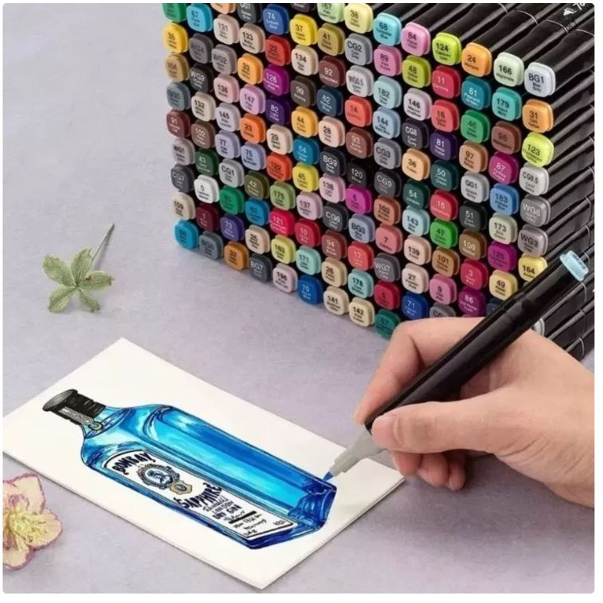 GENERICO - Marcadores Doble Punta 168 Piezas Colores. Top Venta