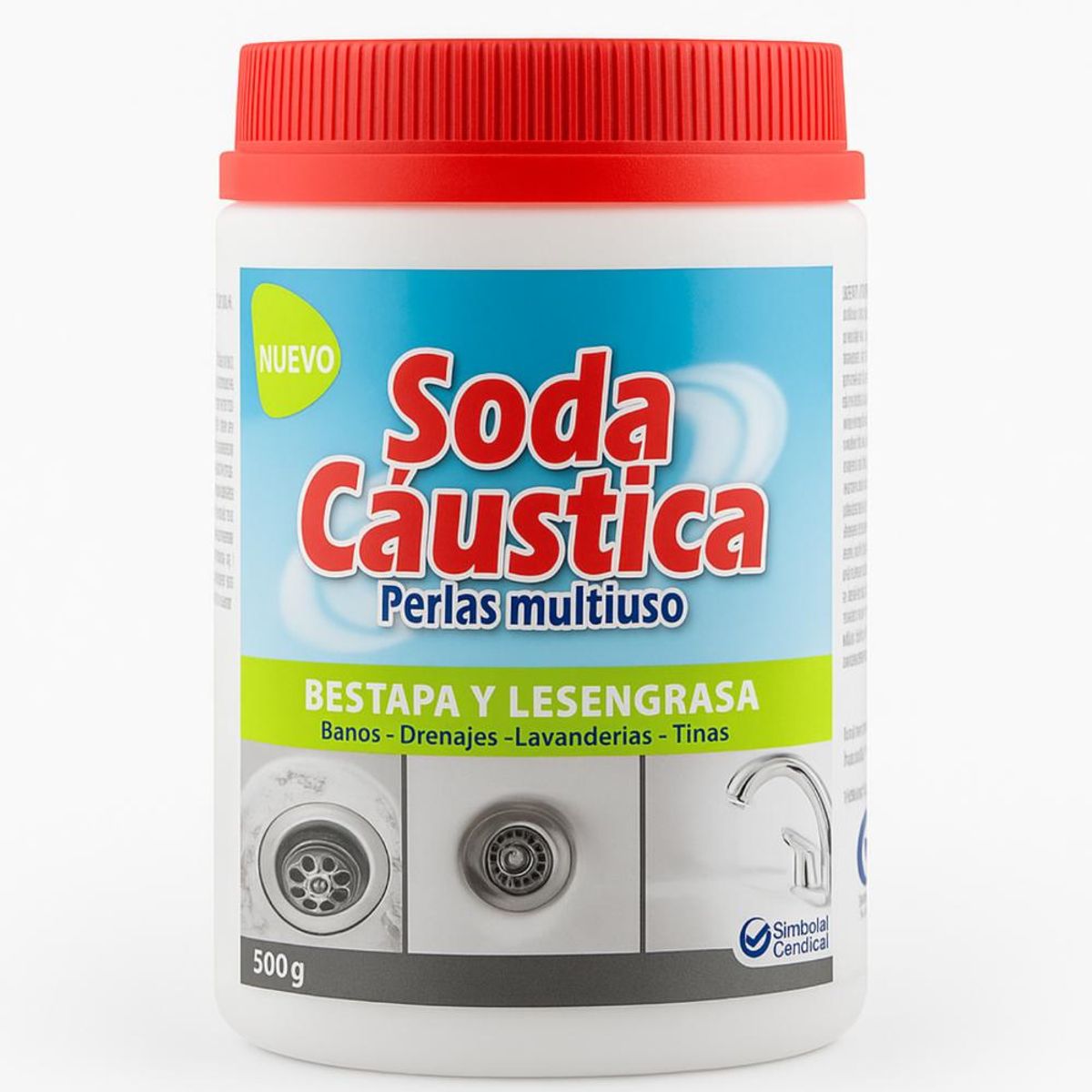 PASSOL - Soda Cáustica En Perlas Pote 1/2kg Passol Original
