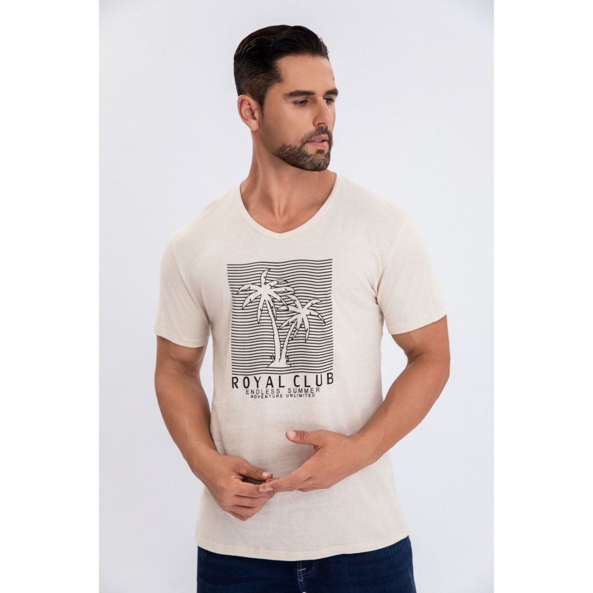 LIKE SHOP - Polera Hombre Algodón Manga Corta Cuello Polo Diseños 6260