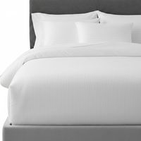 FUNDA PLUMÓN BLANCO LISTADO 2MM CON ALETA 1 PLAZA