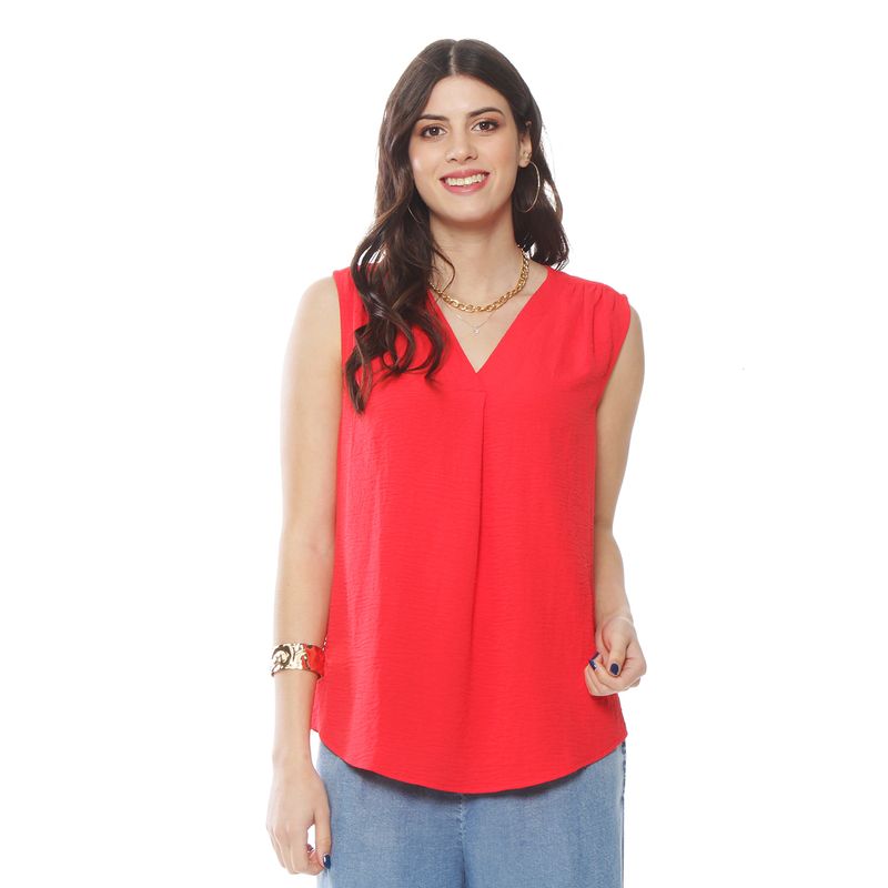 WADOS - BLUSA SIN MANGA ESCOTE V