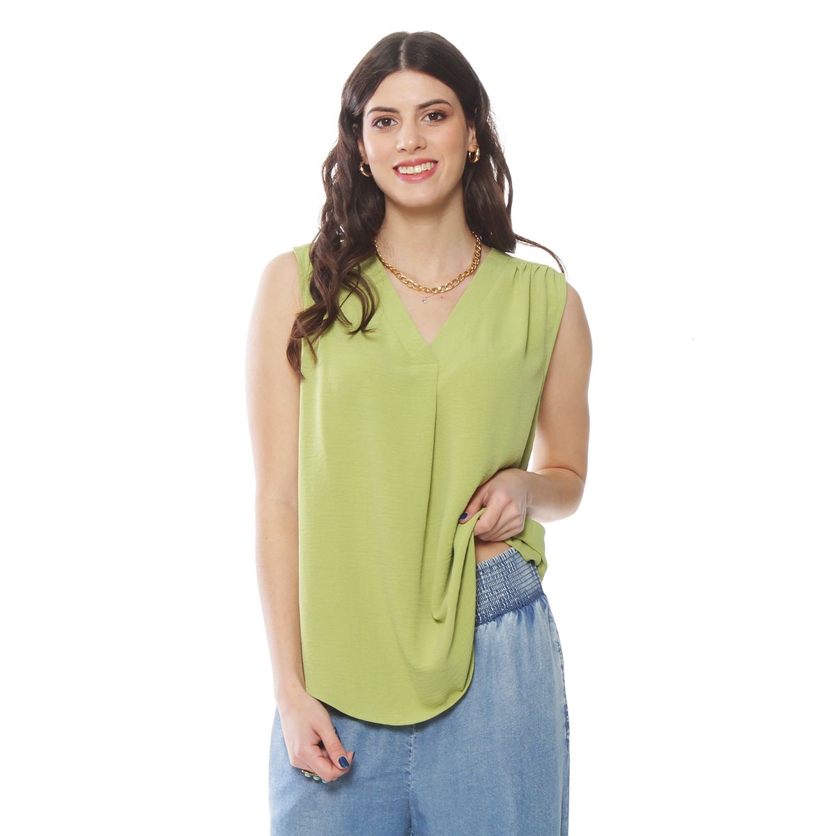 WADOS - BLUSA SIN MANGA ESCOTE V