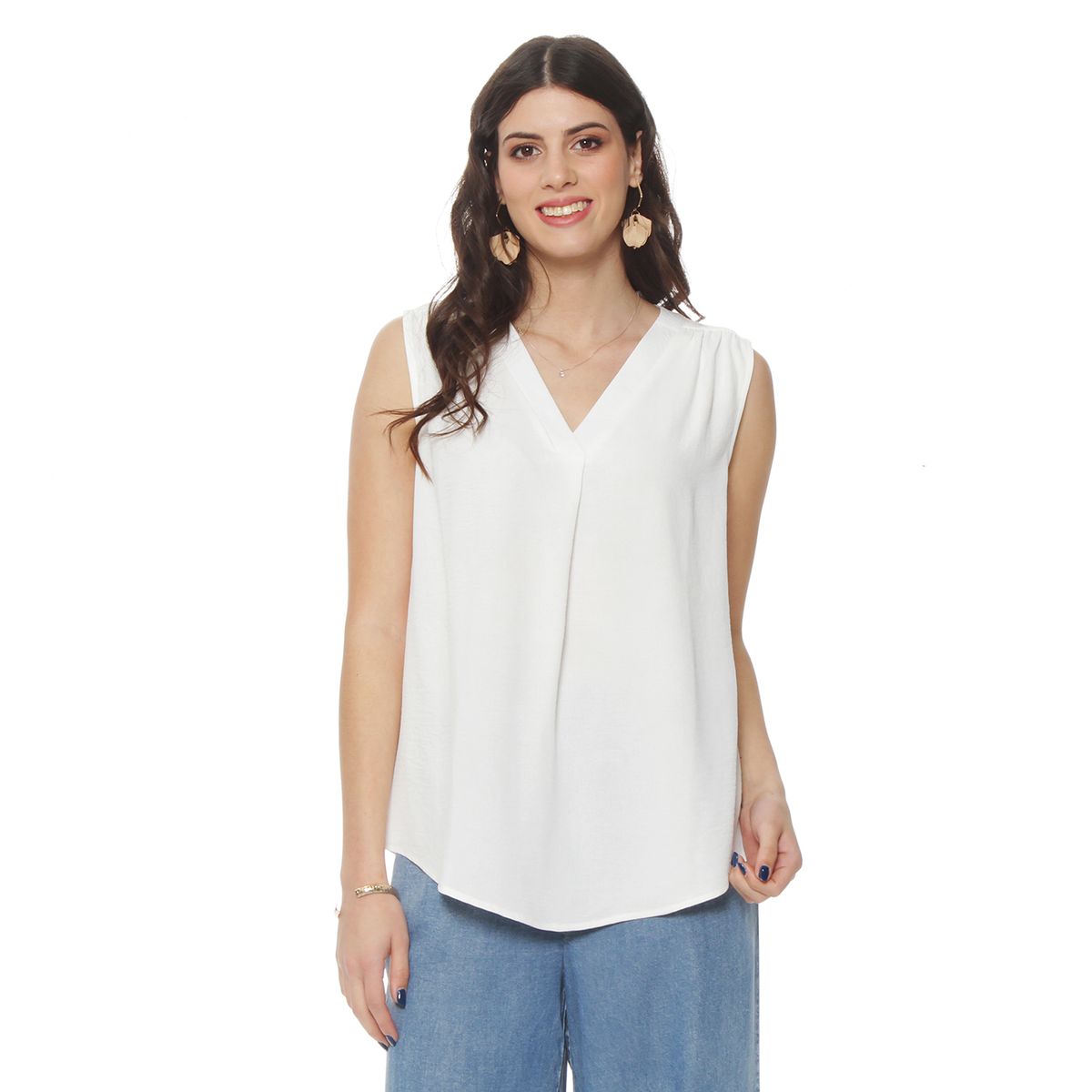 WADOS - BLUSA SIN MANGA ESCOTE V