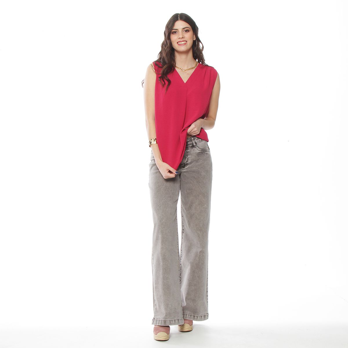 WADOS - BLUSA SIN MANGA ESCOTE V