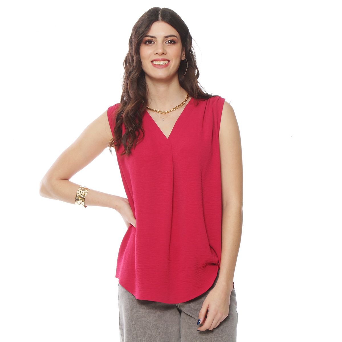 WADOS - BLUSA SIN MANGA ESCOTE V