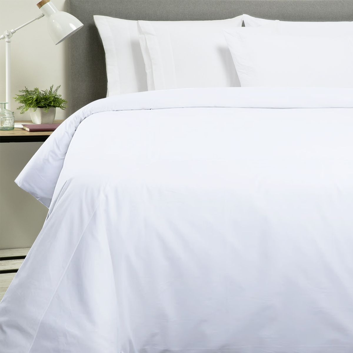 TEXTIL SUPER - FUNDA PLUMÓN 300 HILOS BLANCO CON ALETA 1,5 PLAZAS