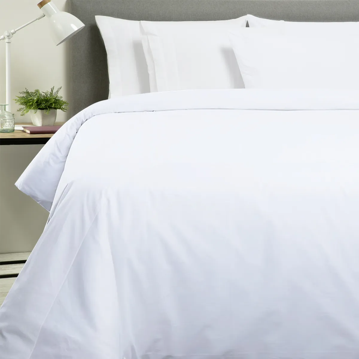 TEXTIL SUPER - FUNDA PLUMÓN 300 HILOS BLANCO CON ALETA 1,5 PLAZAS