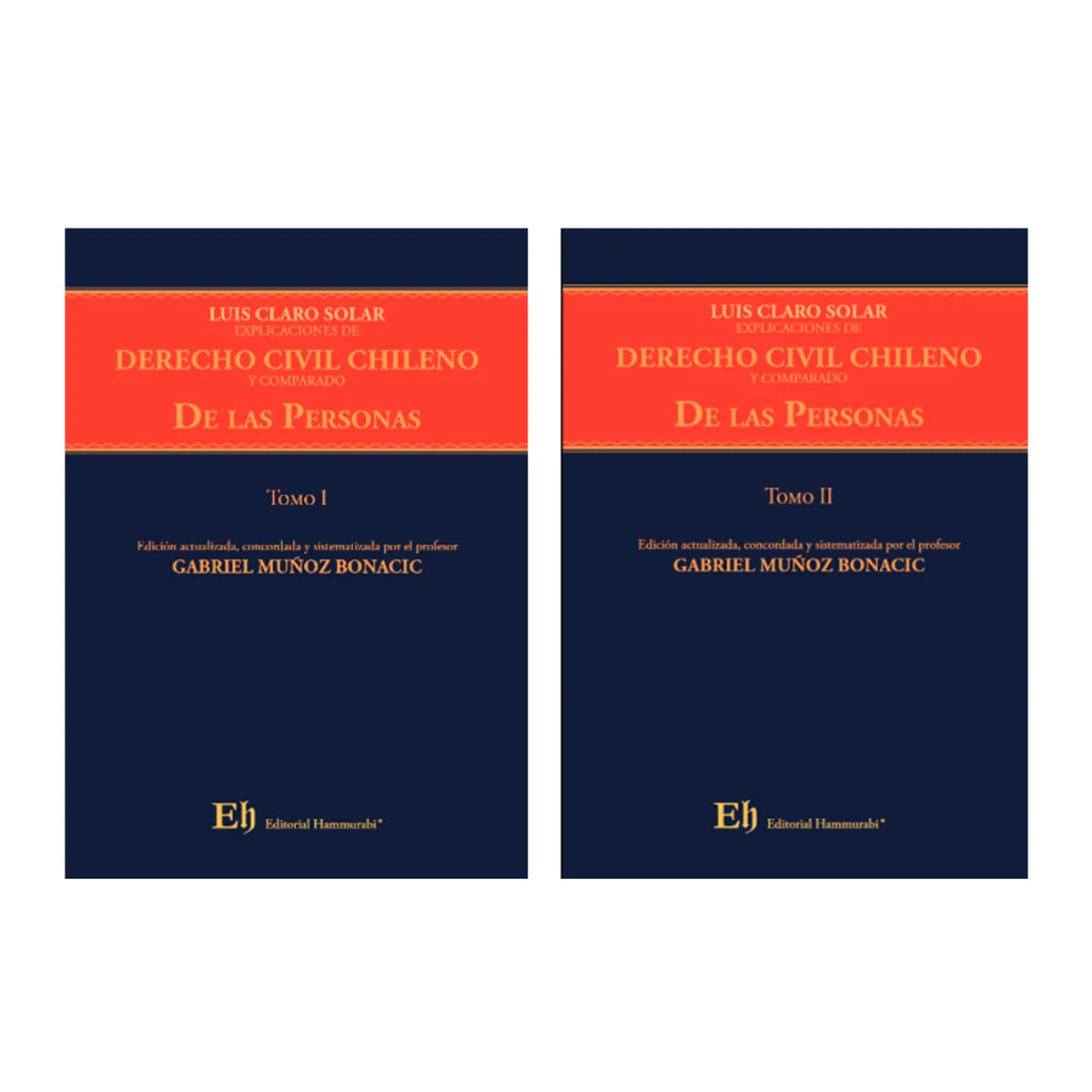 EDITORIAL HAMMURABI - LUIS CLARO SOLAR- EXPLICACIONES DE DERECHO CIVIL CHILENO Y COMPARADO Libro Primero De las Personas