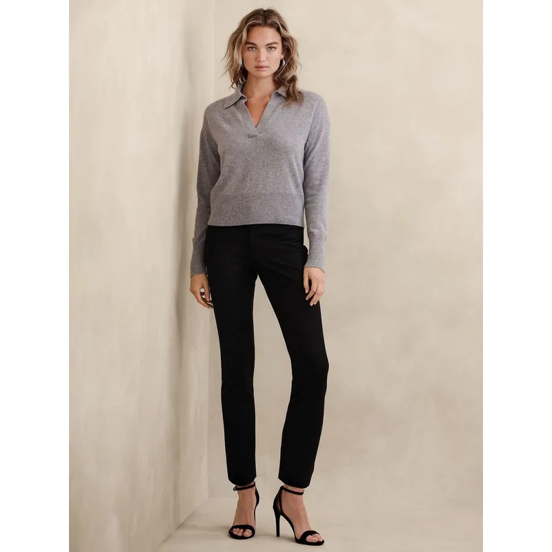 BANANA REPUBLIC - Pantalon Mujer Sloan Slim Negro Banana Republic