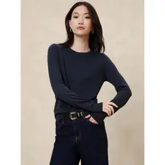 BANANA REPUBLIC - Sweater Mujer Forever Crew-Neck Gris