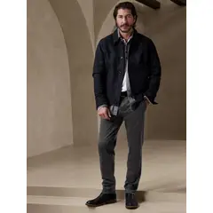 BANANA REPUBLIC - Pantalón Hombre Slim Rapid Movement Chino Negro