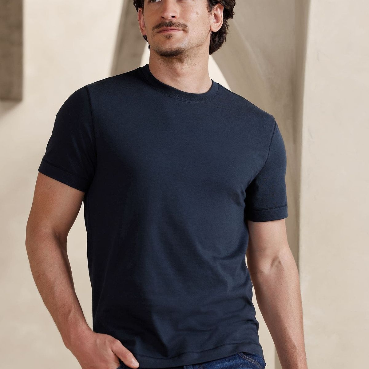 BANANA REPUBLIC - Polera Hombre Banana Republic Authentic Supima® Azul