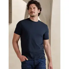 BANANA REPUBLIC - Polera Hombre Authentic Supima® Azul