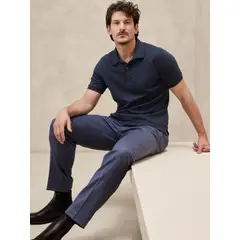 BANANA REPUBLIC - Polera Hombre Luxury Touch Azul