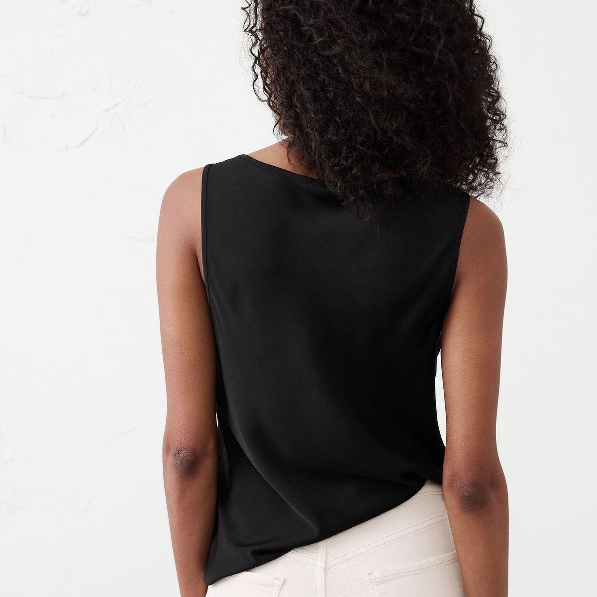 BANANA REPUBLIC - Blusa Mujer Banana Republic Silky Essential Negro