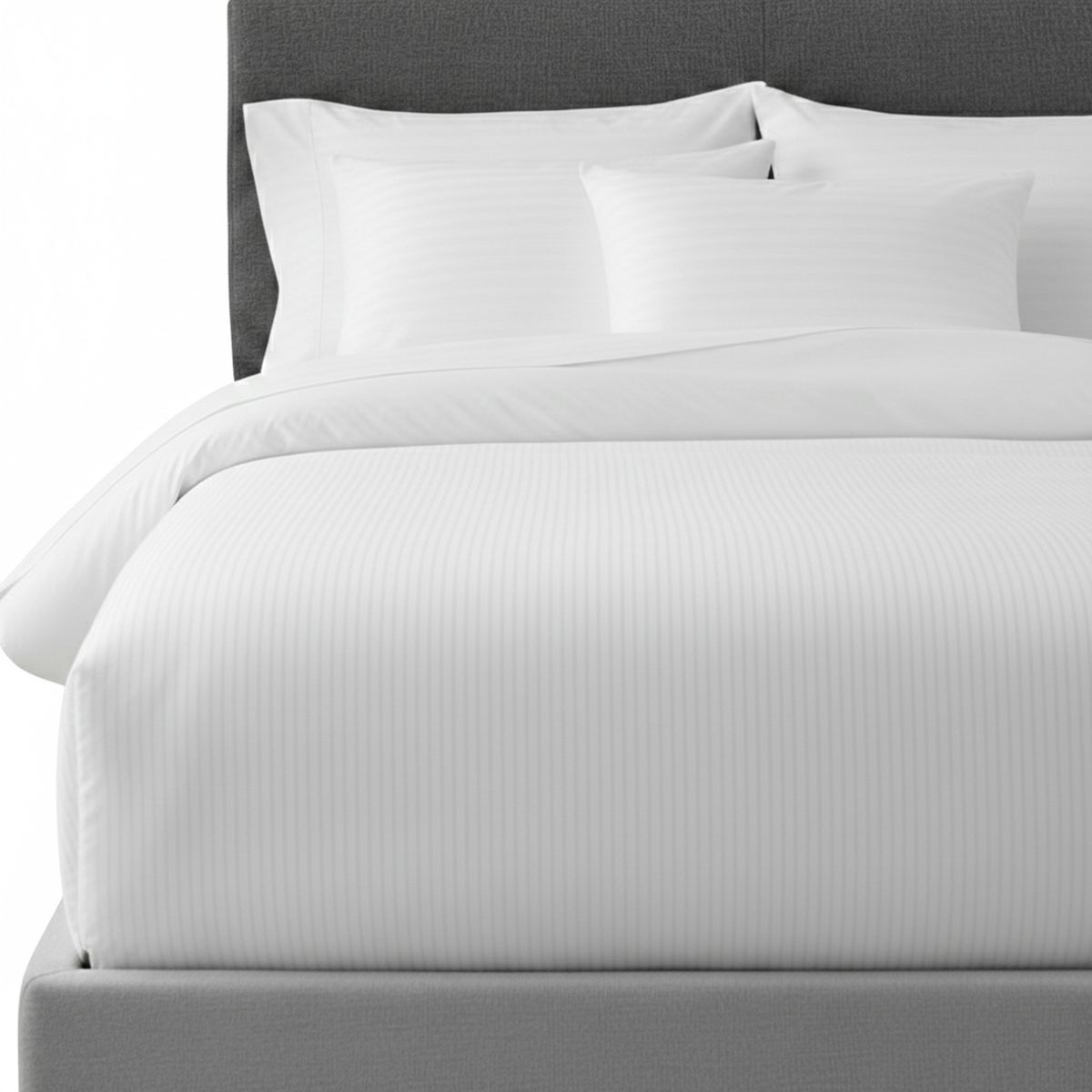 TEXTIL SUPER - FUNDA PLUMÓN BLANCO LISTADO 2 MM CON ALETA 2 PLAZAS