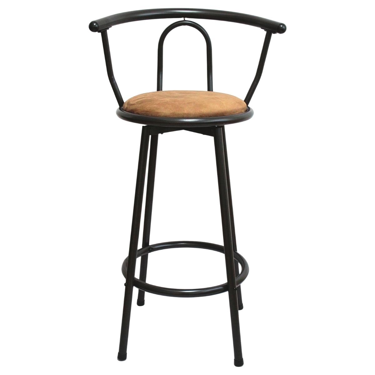 GENERICO - Taburete O Piso Alto Estructura De Metal Y Asiento Gamuza