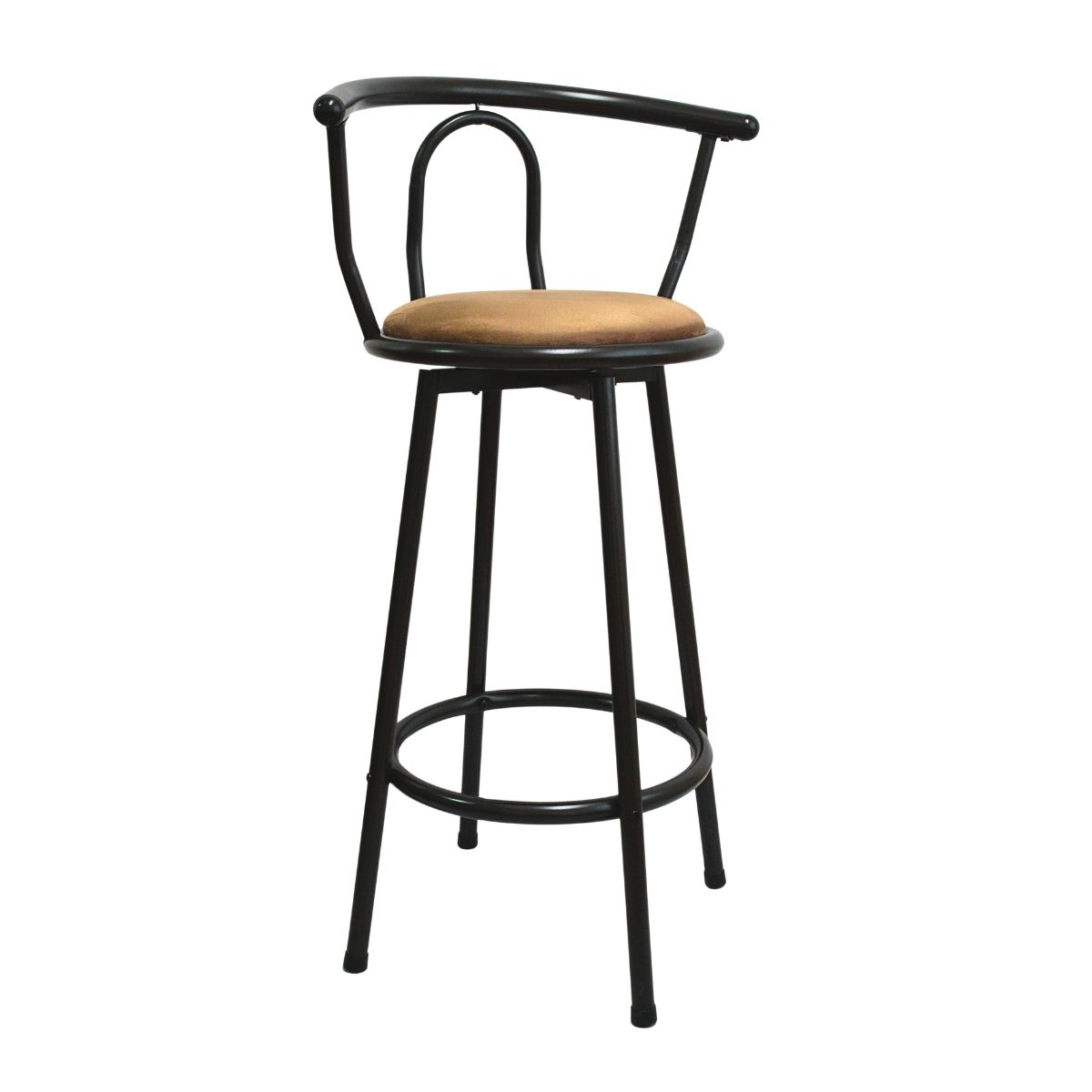GENERICO - Taburete O Piso Alto Estructura De Metal Y Asiento Gamuza